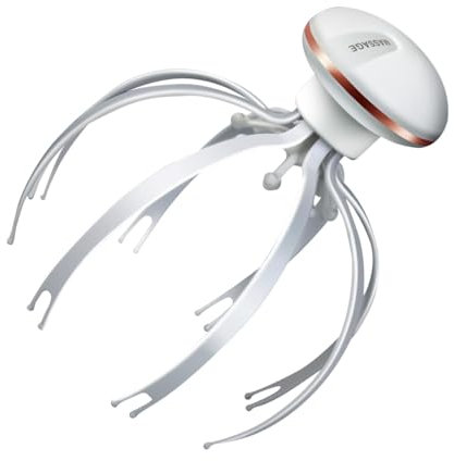 Octopus Kopfmassagegerät, Elektrischer Kopfhaut-Scruncher Stress Relax, Wiederaufladbares Octopus Claw Massager, Beruhigende Vibration, Kabelloser Tragbarer Kratzer, Ideal für Entspannung