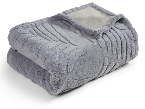 Baodan wasserdichte Hundedecke, 152x203 cm, waschbare Fleecedecke für Hunde - Flauschig, warm und weich. Ideal als Haustierdecke für Bett, Couch und Sofa, Grau
