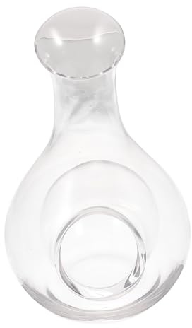 BAZEITFLOW Decanter Vino Giapponese con Bocca Inclinata e Scomparto Ghiaccio Trasparente per Servizio e Degustazione Rosso