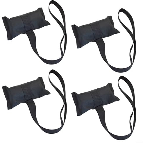 Filteilect Feste Autoverankerung für Dachhalterungsgurte – Schnellfix-Abspannseil mit EVA-Schaum-Pads, Oxford-Tuch-Spanngurte für Kanu, Surfbrett (4 Stück)