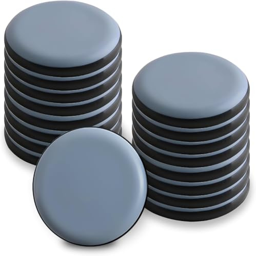 Juego de 24 Almohadillas Autoadhesivas Redondas de teflón PTFE para Muebles para Mover sin Esfuerzo en Suelos Lisos y alfombras, diámetro 30 mm