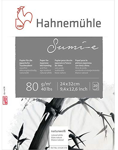 Hahnemühle Spezialpapier für Sumi-e 80g 24x32cm 20 Blatt