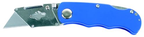 SW-Stahl 90665L Klappmesser mit Trapezklinge - Profi Cutter klappbar | Industrie-Qualität, besonders handlich mit hoher Schneidleistung, 153 mm Gesamtlänge, kompaktes Design für Werkstatt & Hobby