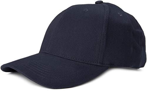 styleBREAKER Unisex 6-Panel Baseball Cap | gebürstete Baumwolle | Klettverschluss verstellbar | einfarbiges Basecap für Damen und Herren, Farbe:Navy