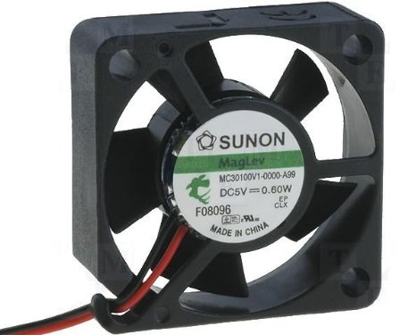 Sunon Lüfter 30x30x10mm MF30100V1-A99 DC 5V 11000 U/min 23dBA Vapolager 2 Litzen