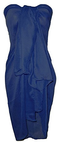 Chiffon Sarong Pareo Wickelrock Strandtuch Große Auswahl an Farben-NAVY