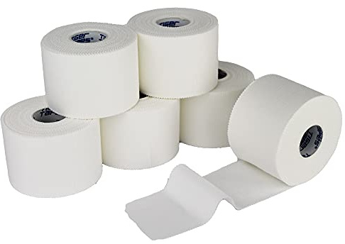 TIGERTAPES Zinc Oxide Tape - 6 Rolls - 5cm x 13.7m | White Sports Strapping Tape for Ankles, Shoulders, Knees and Hands | Blister Prevention & Joint Support for Rugby, Football, Boxing & Cricket