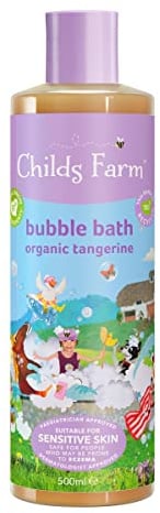 Childs Farm Bubble Bath Organic Tangerine, Moisturising and Gentle, Suitable for Normal, Sensitive and Eczema Prone Skin, Vegan, White, 500 ml