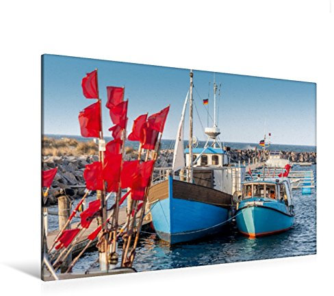 Leinwand · Premium Textil-Leinwand 120 cm x 80 cm quer Fischerboote im