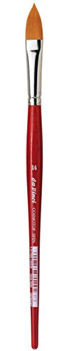da Vinci Pinceau Aquarelle série 5584, Fibre synthétique, Rouge, 23,2 x 1,3 x 30 cm