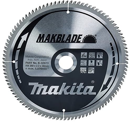 Makita Hoja de sierra circular MAKBLADE 260 x 30 x 100 (B-32873), Multicolor