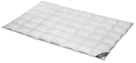 Spessarttraum Daunendecke 135x200 cm Ganzjahr normal | Ganzjahresdecke | 100% Wildentendaunen | 650g Füllgewicht | Made in Germany | NOMITE für Allergiker | OEKO-TEX | Bezug 100% Baumwolle