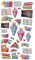 alles-meine.de GmbH 31 TLG. Set 3-D Soft Sticker/Aufkleber - Schulanfang Schultüte - Zuckertüte Schulbeginn Stifte Schule Ranzen