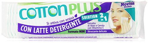 Baumwolle plus-makeup Entferner mit 2 in 1 Reinigungsmilch Mini Format – 80 Stück