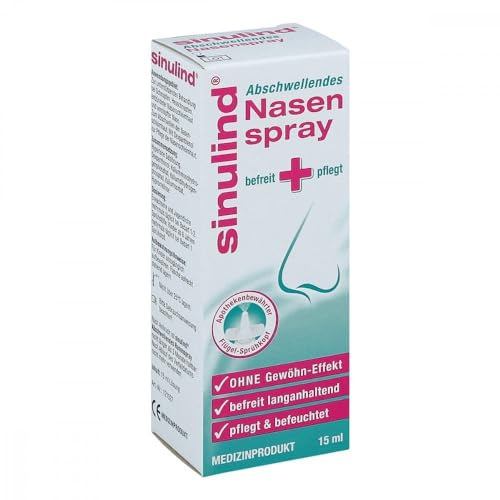 sinulind Abschwellendes Nasenspray | bei Schnupfen | 15 ml | Hypertone Kochsalzlösung mit Dexpanthenol, bei Heuschnupfen & verstopfter Nase, ohne Gewöhnungseffekt, ab 6 Jahren