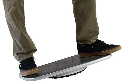 BASE Standing Desk Balance Board – Office Wobble Board with Anti-Fatigue Mat gentle balance board standing desk mat balancing board rocker board accessories exercise equipment Improve Posture & Focus