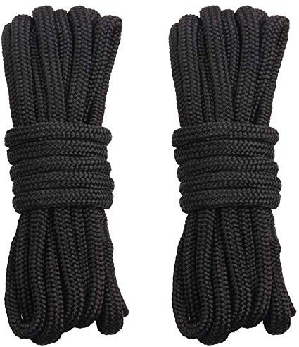Shaddock Double-Braided Nylon Dock Lines -25ft/50ft Premium Docking Lines with 12 inch Eyelet Boat Mooring Line Anchor Rope Dia: 3/8 inch 1/2 inch 5/8 inch(1/2inch-25ft-2pcs)