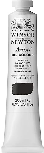 Winsor & Newton Artists' Oil Paint, 200ml Tube, Lamp Black