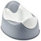 BÉABA - Babytopf - Ergonomisches Töpfchen für Kinder - Rutschsicher - Hygienisch - Pflegeleicht - WC-Einsatz mit Handgriffen - Made in France - Grau