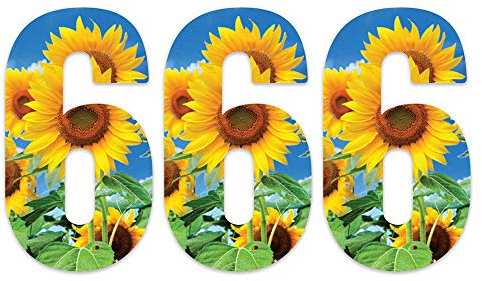 Pack of 3 Sunflower Bin Stickers - 6 ideal for Office, Refrigerators, Out Door Wheelie Bins, Walls V1096 Packwith®
