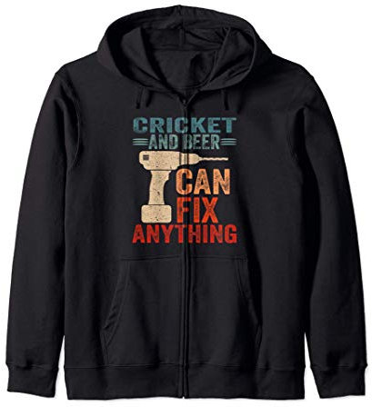 Cricket And Beer Can Fix Anything Funny Kapuzenjacke