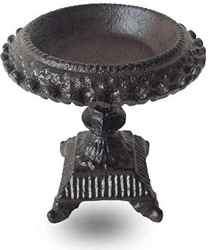 Heavy Duty Cast Iron Candle Holder, Retro Candlestick Holders, Handcrafted Metal Pillar Candle Stand for Dinner Home Garden Tabletop Decorative (B)