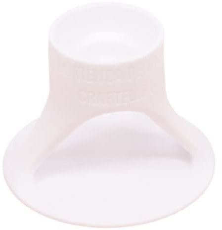 Craftelier - Halter für Leim, Kleber und Klebstoff in Tuben | Maße: ca. 6,1 cm Durchmesser der Basis, 2,9 cm der oberen Düse und 1,5 cm der unteren Düse - Farbe Weiß