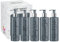 Print Maniacs Grey Mrs Hinch Inspired Personalised 500ml Pump Bottles Bathroom Lotion Kitchen Set Shampoo Conditioner Body Wash F2 (Black, Set of 5)