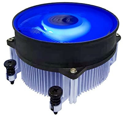 HIGH POWER BlueAM4 Blue LED Light CPU Air Cooler with Aluminum Heatsink & 95mm PWM Cooling Fan for AMD Ryzen 5,7,9 Processor/Socket AM4 / AM5 PC Motherboard