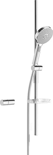 Hansa ActiveJet Gleitstangen-Set 3 mit Handbrause 3F, hellgrau-chrom