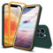 FMPCUON Silicone Liquido Custodia Cover per Apple iPhone 13 Mini, Cover Protettiva per Fotocamera con Schermo Intero [Multicolore] 2 en 1 Case per Apple iPhone 13 Mini, Verde Caso