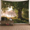 EHOMERY Wandteppich Natur Wandschmuck Grün Baum Und See Wandteppich XXL Wanddekoration Wandbehang Groß Schlafzimmer Wohnzimmer 300X260Cm