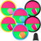 Aneco Toss and Catch Paddle Game Set Disc Paddles and Toss Ball Sport Game with Storage Bag, 6 Paddles and 6 Balls