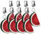 My-goodbuy24 Tischdeckenbeschwerer mit Klammer - 8er Set - Tischdeckenhalter Garten Tischdeckenklammern Tischtuch Clips - Polystone - Wassermelone