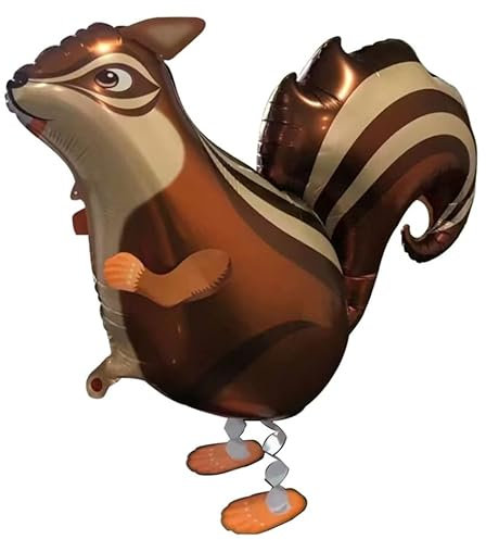 Volunx Eichhörnchen Safari Bauernhof Dschungel Tier Walking Ballons Luftballon Aluminiumfolie Helium Ballons für Geschenk Geburtstag Party Dekor