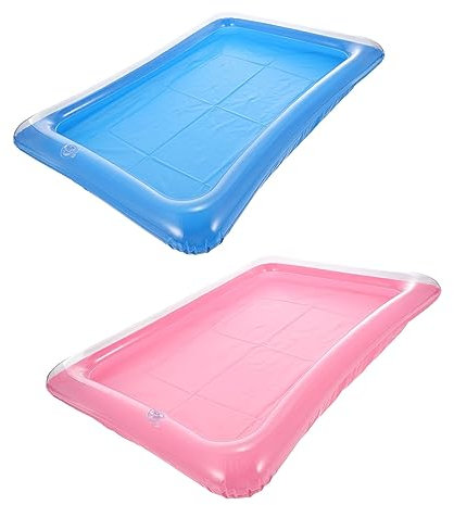 YARNOW 2 Uds Bandeja Inflable De Agua Soporte De Bebida Inflable Para Piscina Mesa Inflable Para Agua Refrigeradores De Buffet Inflables Enfriador De Piscina Inflable Enfriador Luau