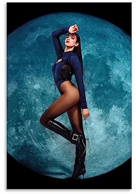 ELedvb Dua Lipa Future Nostalgia – The Moonlight Edition, Leinwand-Poster, dekoratives Gemälde, Leinwand-Wandposter und Kunstdruck, modernes Familienschlafzimmer-Dekor-Poster, 30 x 45 cm