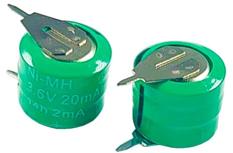 Pile ACCUS 20Mah 3.6V Ni-MH 2mA Rechargeable avec PÂTE Broche A SOUDER (1806)