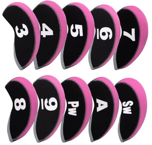 Golf Iron Covers,Golf Iron Head Covers Neoprene Golf Iron Covers Set 11pcs/10pcs Golf Iron Headcovers,Golf Club Head Covers for Iron Club Fit All Brands Titleist,Callaway,Taylormade