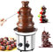 Commercial Chocolate Fountain - Large 4-Tier Hot Chocolate Fondue Machine for Party/Wedding - Stainless Steel Fondue Set