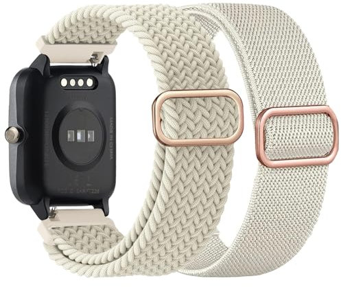 TUCOMO Cinturino elastico intrecciato in nylon compatibile con Veryfitpro ID205L, cinturino elastico in tessuto da 19 mm, per Willful YAMAY SW020 SW021 SW023 SW025 ID205S ID205U, Fitpolo ID205L donne