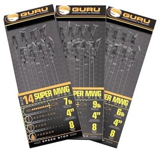 Guru SMWG 4 Speed Stop Hair Rigs Barbless (Size 14 7lb)