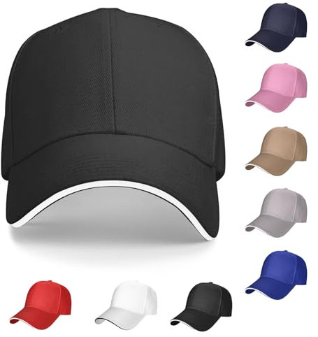 Individuelle Hüte für Herren, gestalten Sie Ihre eigenen personalisierten Fototext-Logo-Kappen für Damen, Schwarz, 1 Stück, Einheitsgr��e