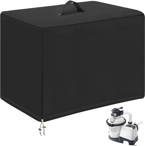 Ytwkafa Abri Pompe Piscine, Coffre Pompe Piscine Hors Sol, 420D Tissu Oxford Abri Pompe Piscine Hors Sol éTanche, Caisson Phonique Pompe Piscine (Couverture Souple)