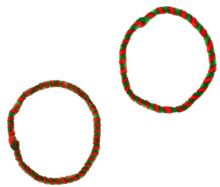 Nabenputzringe Rot/Grün (Set 1x 25cm + 1x 30cm für Fahrrad)