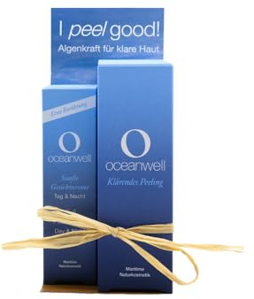 Oceanwell Home Spa Set, Klärendes Peeling und Gesichtscreme, 50ml/30ml