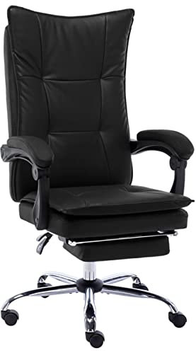 Sufrk Bürostuhl Schwarz Kunster Hoher BüRostuhl Drehstuhl Kreuz Schreibtischstuhl