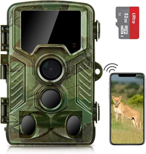 Coolifepro Trail Camera Sends Picture to Cell Phone, 4K WiFi Trail Camera, Trail Cam with 49 Pcs No Glow LEDs Game Cameras with Night Vision with 125° Range, 0.1S Trigger Speed