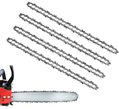 4 Pack Chainsaw Chain for 16 Inch (40cm) Bar,56 Drive Links,Low-Kickback Chains - 3/8 LP 0.05 Gauge,Replacement Saw Chains fits for DUC353,DUC355,AKE35 S,AKE35-19S
