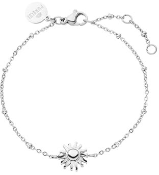 Purelei® Elegantes Armband mit Sonnen-Anhänger – Edelstahl in Gold, Silber & Roségold, verstellbar - Frauenarmband - Bracelet (Silver)